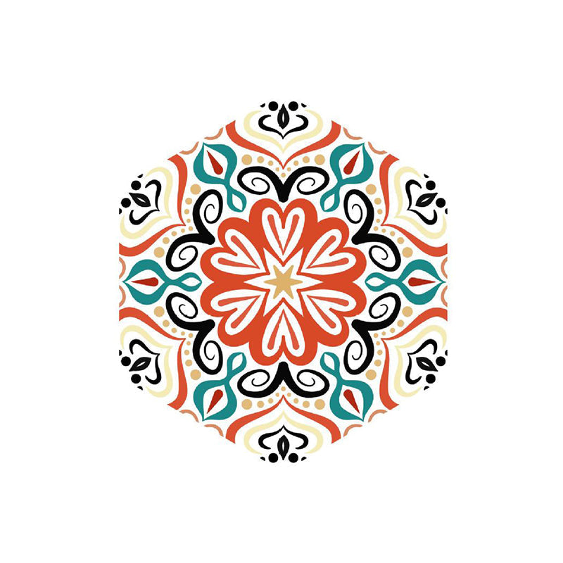 Plastic Mosaic Tile Wallpaper Hexagonal for Stick-On and Removable Back Wall Tile