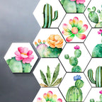 Plastic Mosaic Tile Wallpaper Hexagonal for Stick-On and Removable Back Wall Tile
