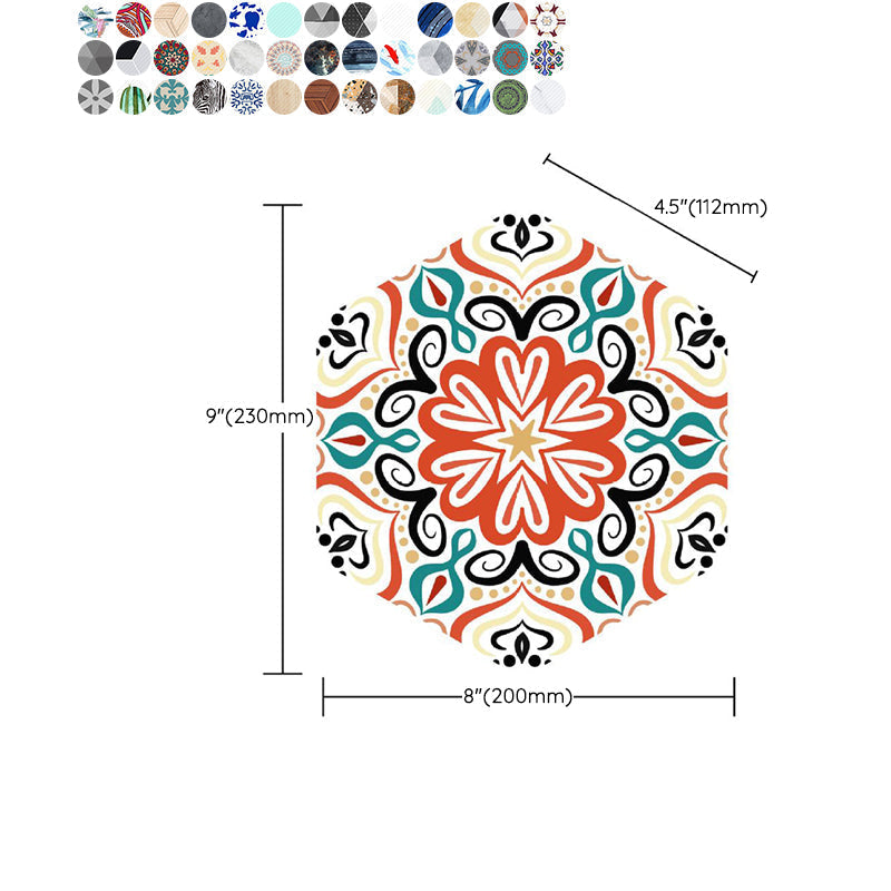 Plastic Mosaic Tile Wallpaper Hexagonal for Stick-On and Removable Back Wall Tile