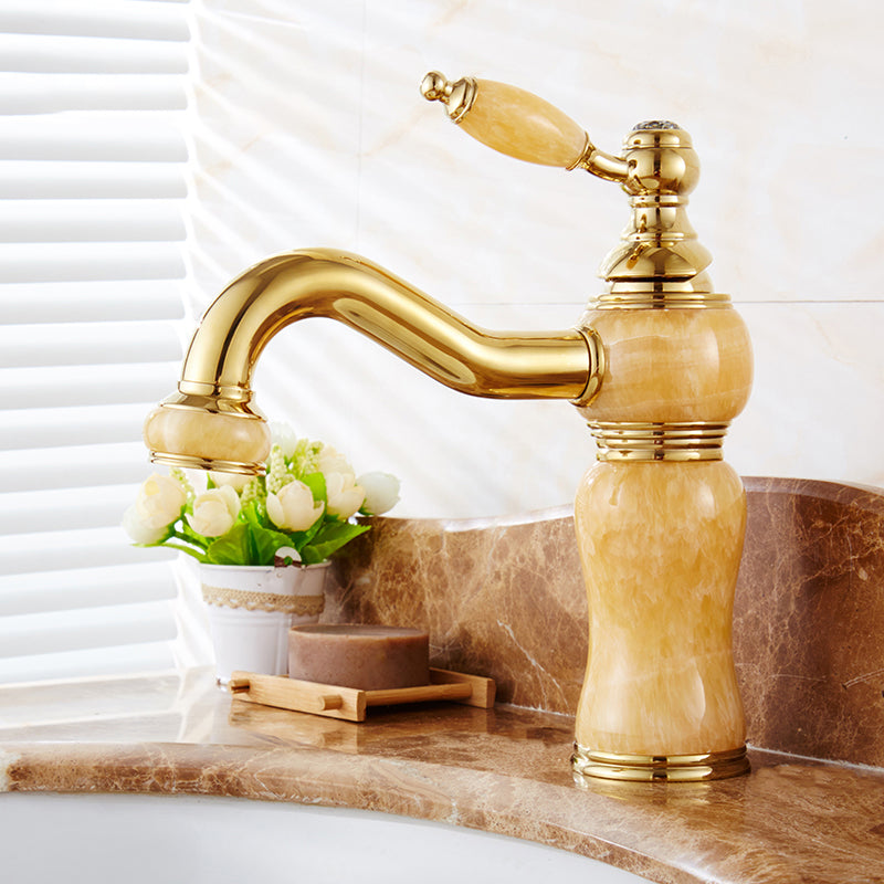 Glam Basin faucet Lever handle Low arch basin faucet Bathroom faucet