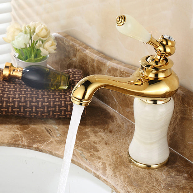 Glam Basin faucet Lever handle Low arch basin faucet Bathroom faucet
