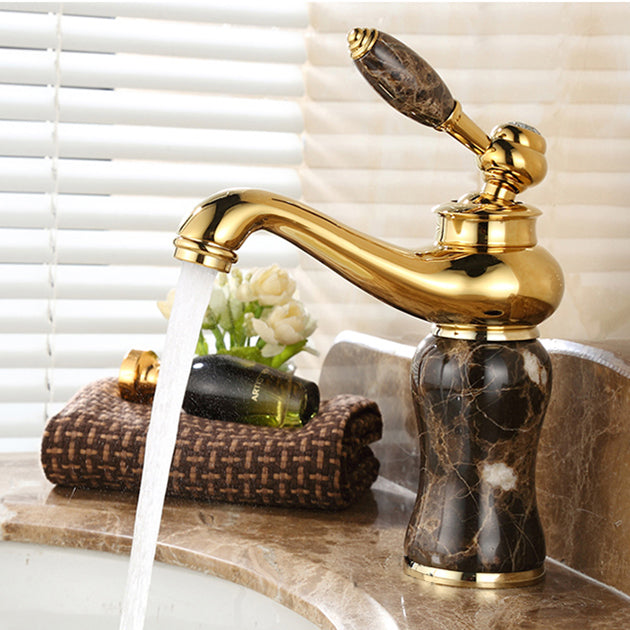 Glam Basin faucet Lever handle Low arch basin faucet Bathroom faucet