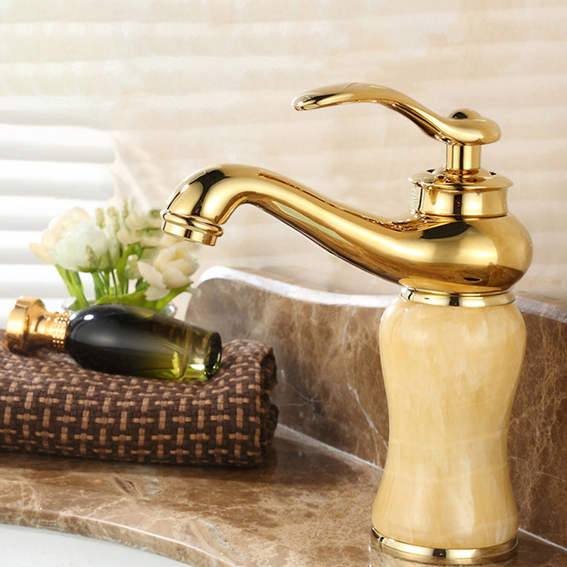 Glam Basin faucet Lever handle Low arch basin faucet Bathroom faucet