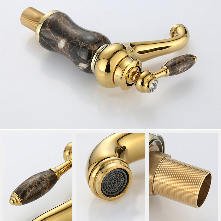 Glam Basin faucet Lever handle Low arch basin faucet Bathroom faucet
