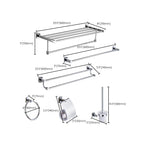 Modern Bathroom Accessory Set Stainless Steel Bathroom Rack Towel Holder Bathroom Accessory Set