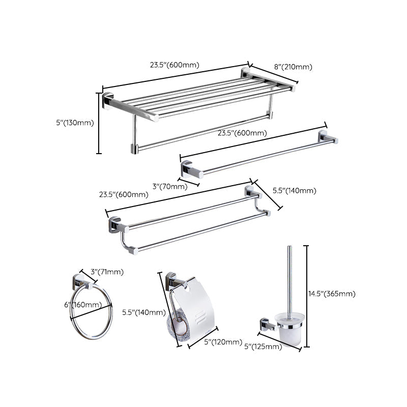 Modern Bathroom Accessory Set Stainless Steel Bathroom Rack Towel Holder Bathroom Accessory Set