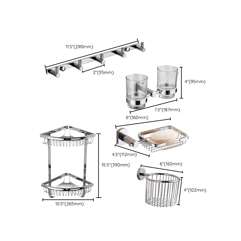Modern Bathroom Accessory Set Stainless Steel Bathroom Rack Towel Holder Bathroom Accessory Set