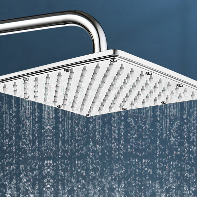 Solid square showerhead Standard spray pattern Large showerhead