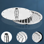 Solid square showerhead Standard spray pattern Large showerhead