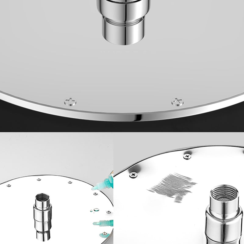 Solid square showerhead Standard spray pattern Large showerhead