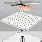 Solid square showerhead Standard spray pattern Large showerhead
