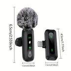 Wireless Lavalier Microphone with USB-C Connection for Smartphones and Tablets – Compact Design, Ideal for Podcasts and Vlogs