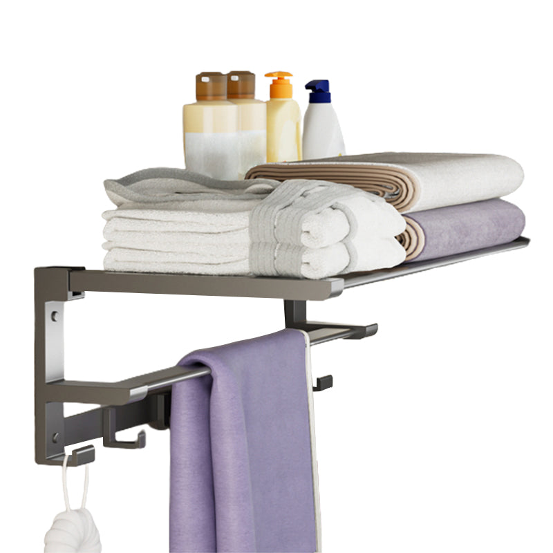Modern Gray Bathroom Accessory Set Bathroom Shelf Towel Bar Bathroom Accessory Set