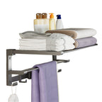 Modern Gray Bathroom Accessories Set Bathroom Shelf Towel Bar Bathroom Accessories Set