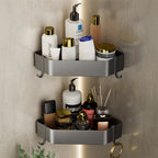 Modern Gray Bathroom Accessory Set Bathroom Shelf Towel Bar Bathroom Accessory Set