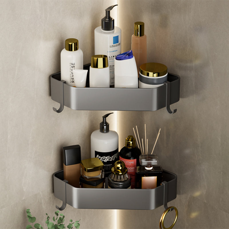 Modern Gray Bathroom Accessory Set Bathroom Shelf Towel Bar Bathroom Accessory Set