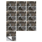 Square Peel and Stick Tile Grid Mosaic Tiles Interior Wallpaper