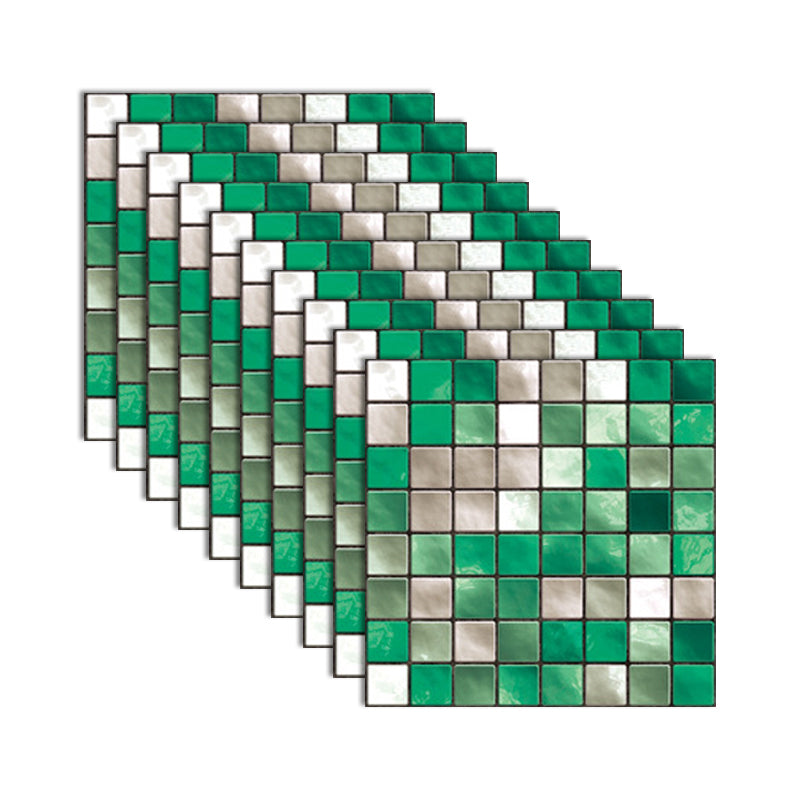 Square Peel and Stick Tile Grid Mosaic Tiles Interior Wallpaper