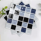 Square Peel and Stick Tile Grid Mosaic Tiles Interior Wallpaper