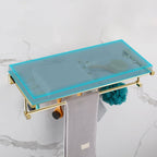 Gold Modern Bathroom Set, Polished Gold, 4 Pieces, Towel Holder, Paper Holder
