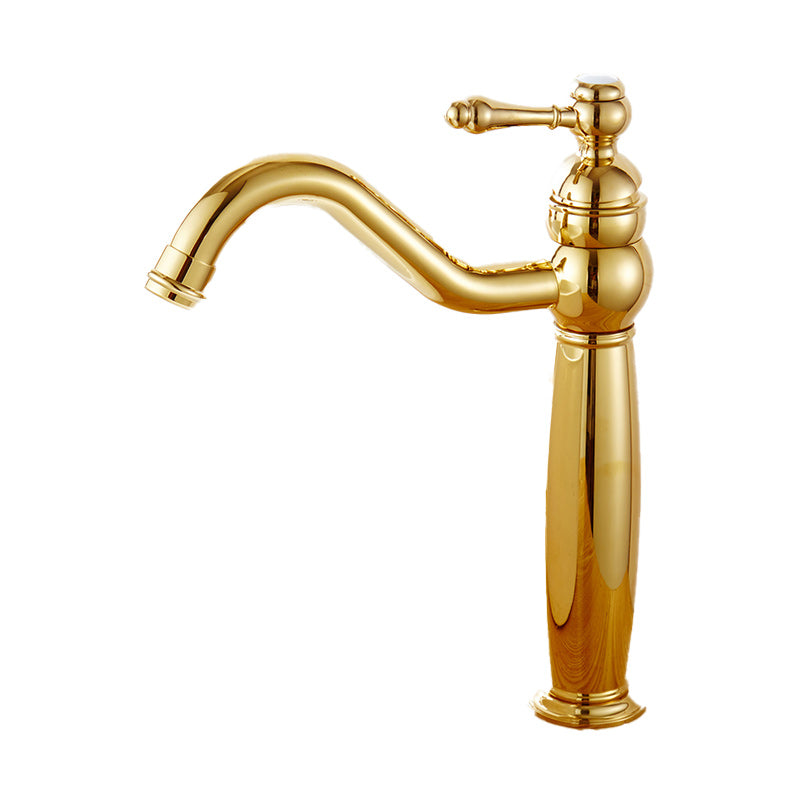 Glam Vessel Faucet Swivel Spout Lever Handle Sink Faucet