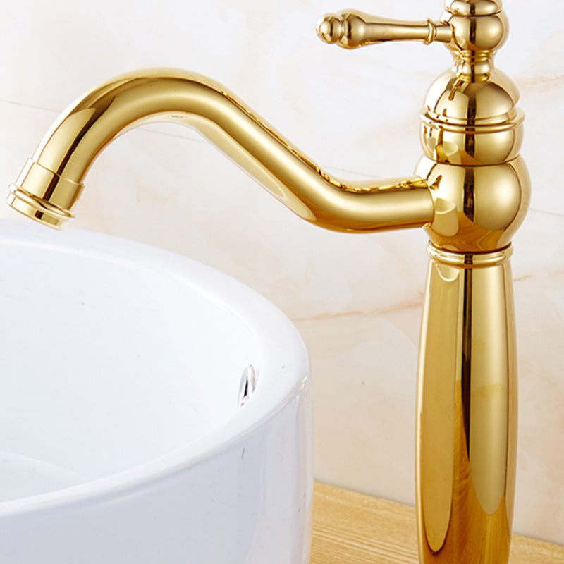 Glam Vessel Faucet Swivel Spout Lever Handle Sink Faucet