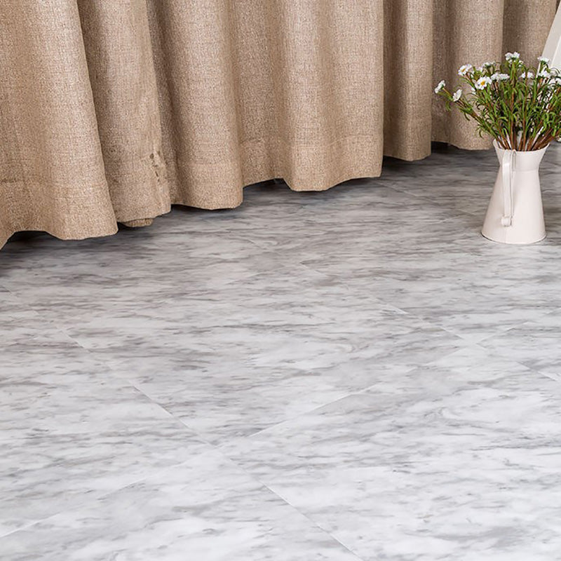 Home Indoor Vinyl Floor Peel and Stick Marble Print Square PVC Flooring