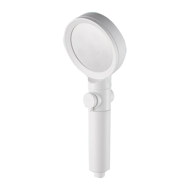 Handheld Shower Adjustable Spray Pattern White Round Showerhead