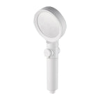 Handheld Shower Adjustable Spray Pattern White Round Showerhead