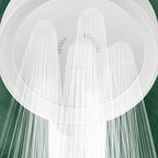 Handheld Shower Adjustable Spray Pattern White Round Showerhead