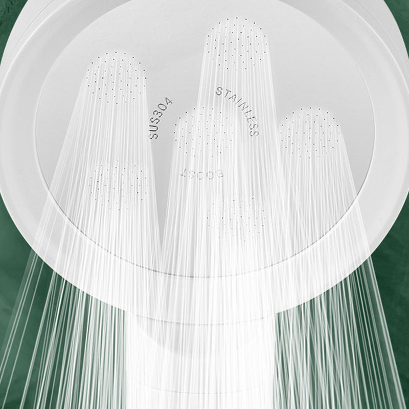 Handheld Shower Adjustable Spray Pattern White Round Showerhead