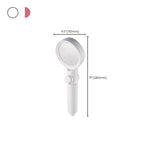 Handheld Shower Adjustable Spray Pattern White Round Showerhead