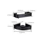Matt Black Modern Bathroom Accessory Set, Set of 3, Bathroom Shelf