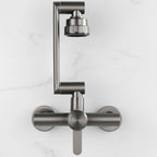 Modern Wall-Mounted Kitchen Faucet Single Lever Faucet in Chrome