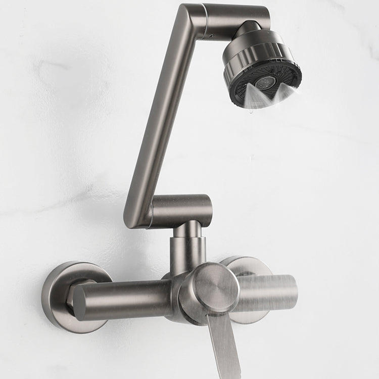 Modern Wall-Mounted Kitchen Faucet Single Lever Faucet in Chrome