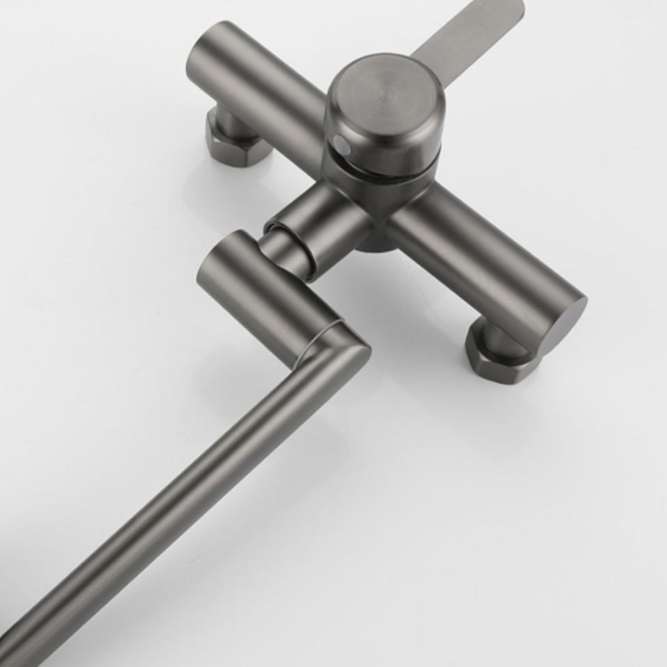 Modern Wall-Mount Kitchen Faucet Single Handle Faucet in Chrome