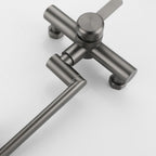 Modern Wall-Mounted Kitchen Faucet Single Lever Faucet in Chrome