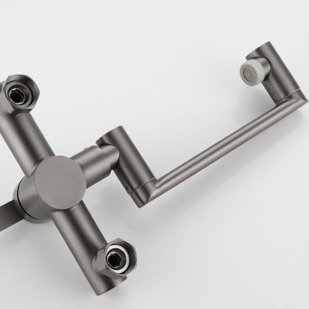 Modern Wall-Mounted Kitchen Faucet Single Lever Faucet in Chrome