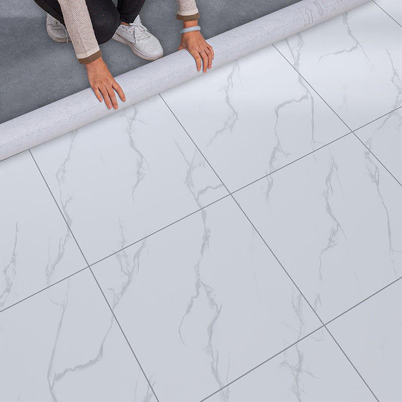 Home Indoor Vinyl Floor Spiral Marble Print Square PVC Vinyl Floor