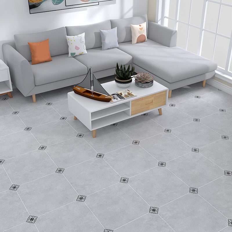 Home Indoor Vinyl Floor Spiral Marble Print Square PVC Vinyl Floor