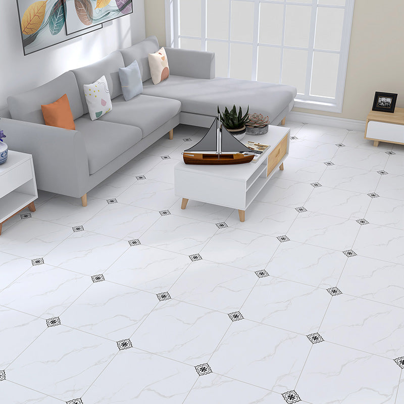 Home Indoor Vinyl Floor Spiral Marble Print Square PVC Vinyl Floor