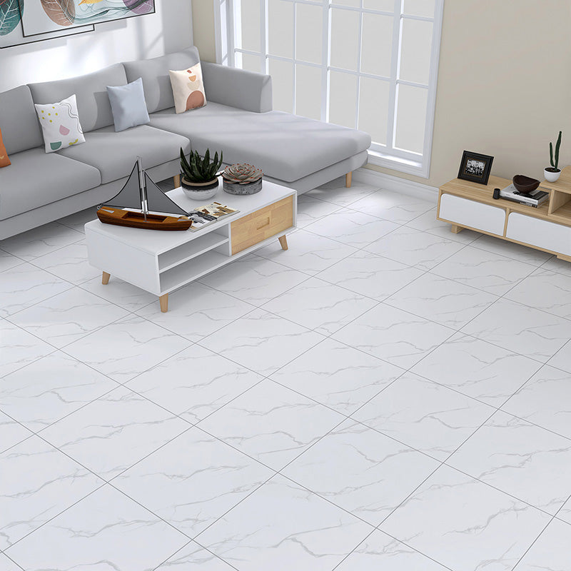 Home Indoor Vinyl Floor Spiral Marble Print Square PVC Vinyl Floor
