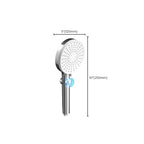Modern Shower Head Handheld Plastic Round Self-Cleaning Shower Head