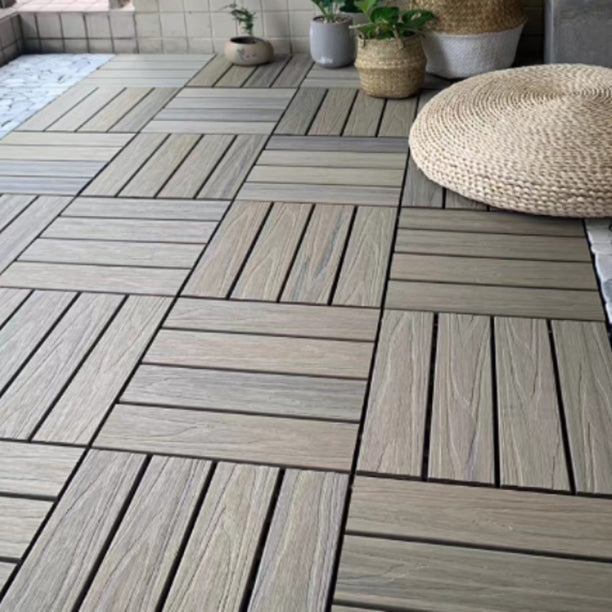 Deck Plank Loose Lay Wood Floor Tiles Garden Outdoor Flooring