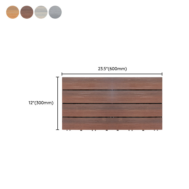 Deck Plank Loose Lay Wood Floor Tiles Garden Outdoor Flooring