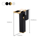 Contemporary Square Vessel Faucet Waterfall Spout with LED Three-Color Illumination