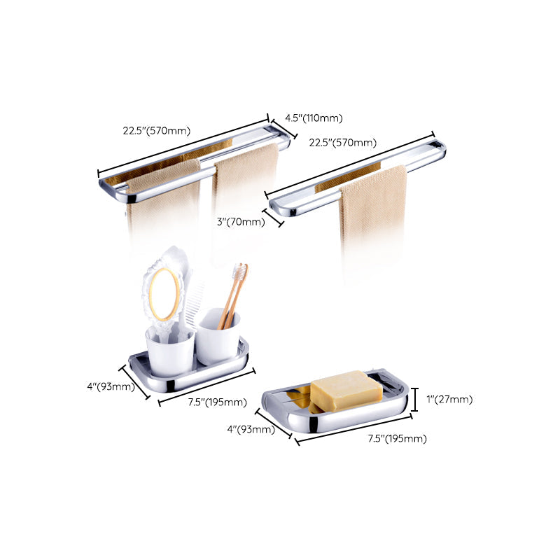 Modern Stainless Steel Bathroom Fixtures Set Towel Bar Bathroom Shelf Bathroom Accessory Set