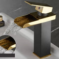 Waterfall spout basin tap lever handle square basin tap