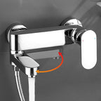 Modern Wall-Mounted Bathtub Faucet Trim Metal Single-Lever Bathtub Faucet Trim