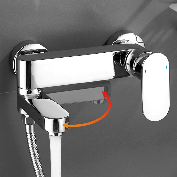 Modern Wall-Mounted Bathtub Faucet Trim Metal Single-Lever Bathtub Faucet Trim